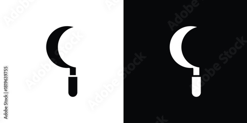Sickle icon design concept. vector flat icons