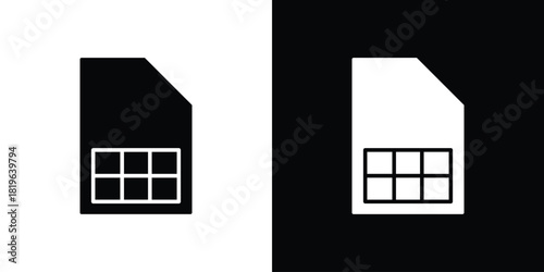 Sim card icon design concept. vector flat icons