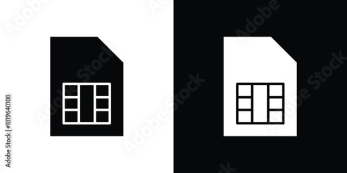 Sim card icon design concept. vector flat icons