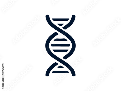 dna strand on white background