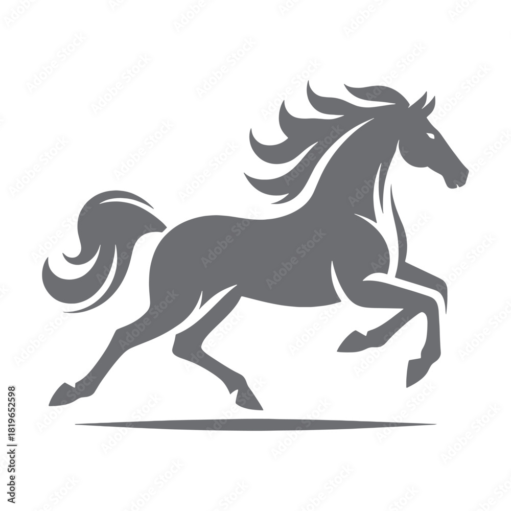 Obraz premium horse vector silhouette icon logo.