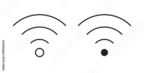 Signals icon with editable stroke and flat vector pack