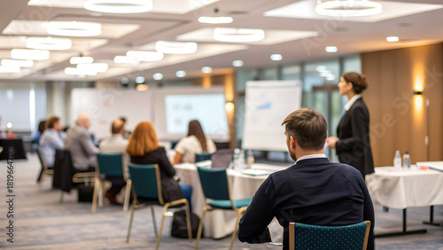 Wallpaper Mural Modern Open-Plan Office Interior with Employees at Work Torontodigital.ca