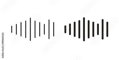 Voice icon with editable stroke and flat vector pack