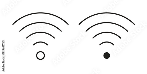 Wifi Signal icon with editable stroke and flat vector pack
