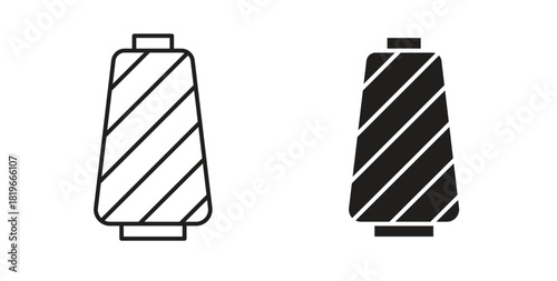 Yarn icon with editable stroke and flat vector pack