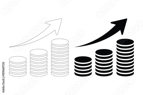 Visual representation of financial growth and increasing investment returns