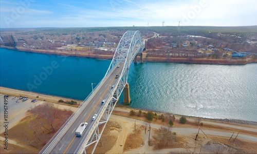 Cape Cod Canal Aerial at Sagamore, Massachusetts