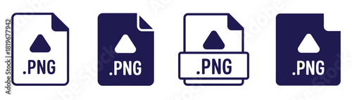 Download PNG icon, file symbol for website or app design, portable network graphic format, design resource to represent photos and transparent backgrounds