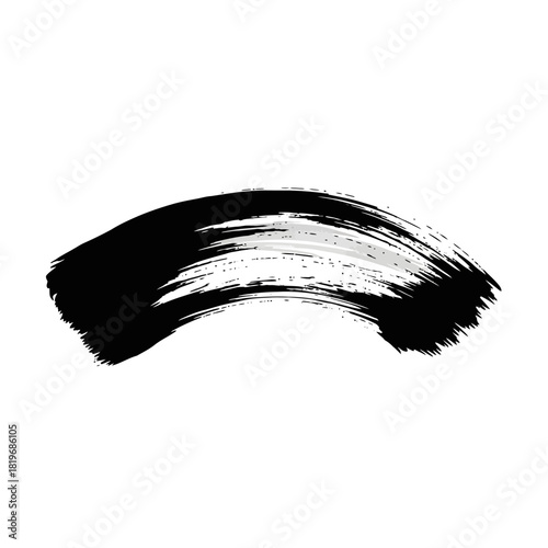 Black ink brush stroke texture abstract design element for background and artistic compositions use 100 char