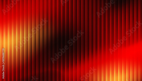  Fractal glass vector background with glowing sunset gradient. Radiant summer heat, vivid golden light and warm energy lines for abstract design, wallpaper, poster and magical sunset illustration
