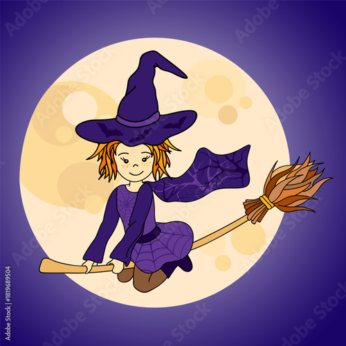 witch on a broom
