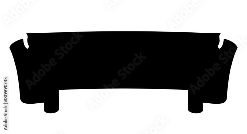 Bold black banner silhouette for impactful announcements and creative messaging needs