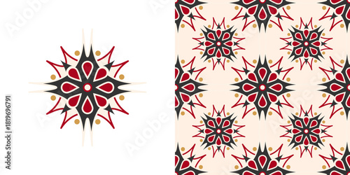 Unique geometric design with striking colors and shapes for creative applications and artistic inspiration