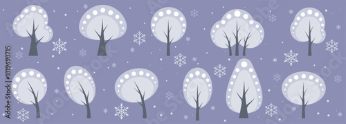 A tranquil collection of fairytale snow-covered trees