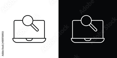 Browsing icons vector symbol with editable stroke lines for web designs