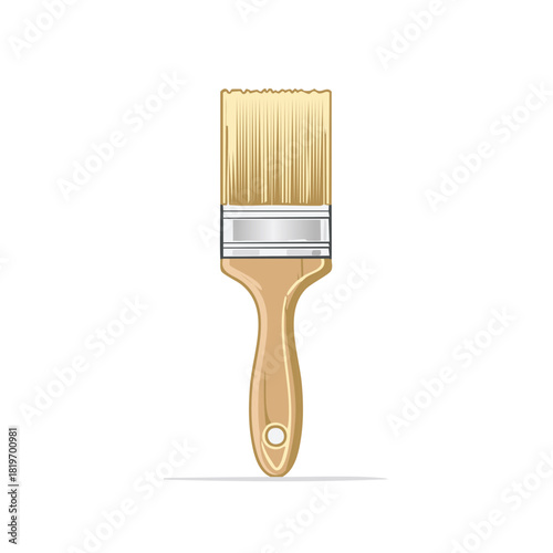 Painting Tool: Flat Brush with Wooden Handle, Art Supplies for Wall Decorating and Furniture Restoration