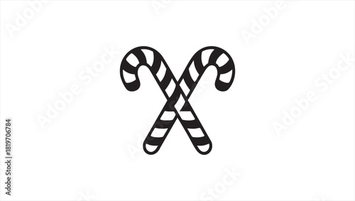 Christmas Candy Canes Festive Icon for Holiday Projects and Celebrations