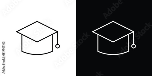 Education icons vector symbol with editable stroke lines for web designs