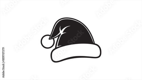 Festive Santa Hat Icon Celebrate the Holiday Season with this Classic Christmas Symbol