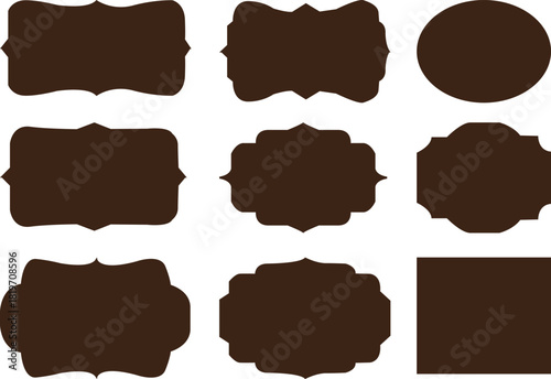 Vintage vector set of retro frames, labels, borders, and stickers for invitation design and decoration