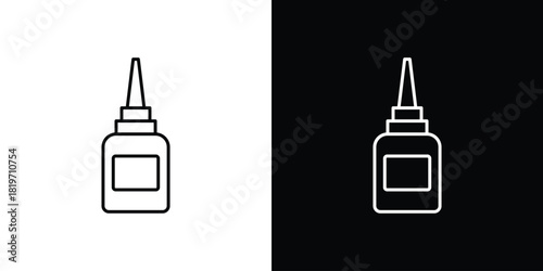 Glue icons vector symbol with editable stroke lines for web designs