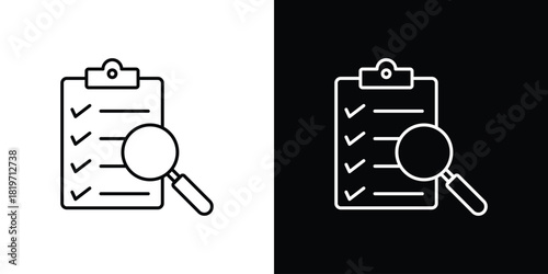 Inspection icons vector symbol with editable stroke lines for web designs