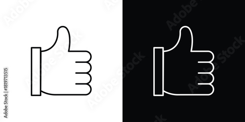 Like icons vector symbol with editable stroke lines for web designs