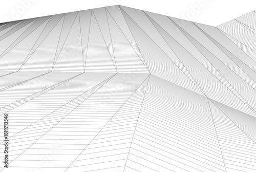 Abstract building 3d illustration. Architectural background 