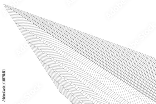 Abstract building 3d illustration. Architectural background 