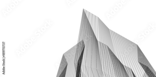 Abstract building 3d illustration. Architectural background 
