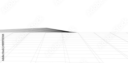 Abstract building 3d illustration. Architectural background 