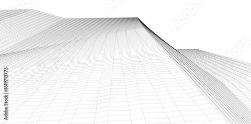 Abstract building 3d illustration. Architectural background 