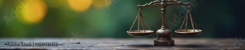 A balanced scale with weights on either side, symbolizing equilibrium and harmony Perfect for concepts of justice, fairness, equality, and decision-making , comparison, objective, equipoise