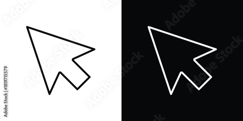 Mouse icons vector symbol with editable stroke lines for web designs