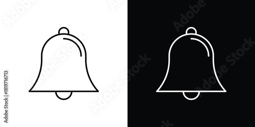 Notification icons vector symbol with editable stroke lines for web designs