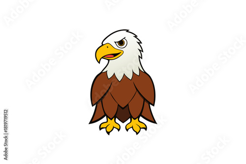 Eagle bird cartoon art vector illustration