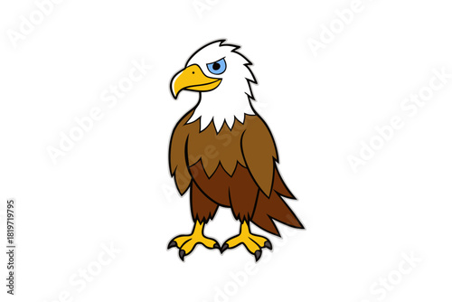 Eagle bird cartoon art vector illustration
