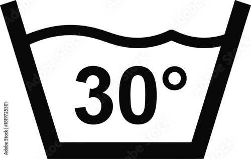 Laundry symbol wash at or below degrees celsius care instructions guide eps silhouette