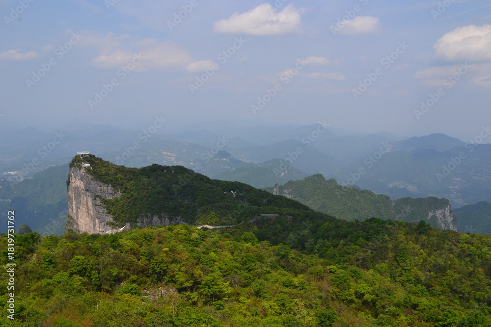 Naklejka premium view of the summer mountains