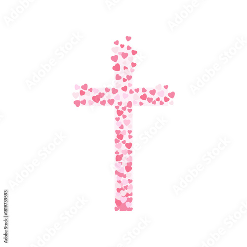 Cross of hearts logo