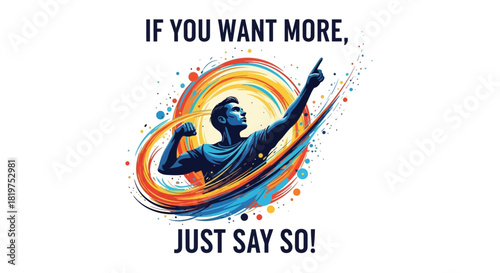 Dynamic representation of ambition and aspiration, energized with vibrant hues