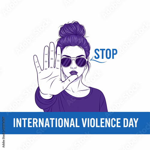 Stop Abuse, International Violence Day Banner Design