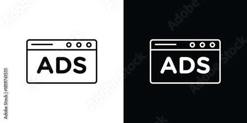 Ad icons vector template, EPS 10 for design