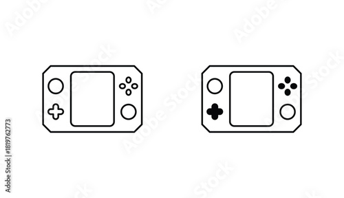Nitendo line icon vector stock with white background