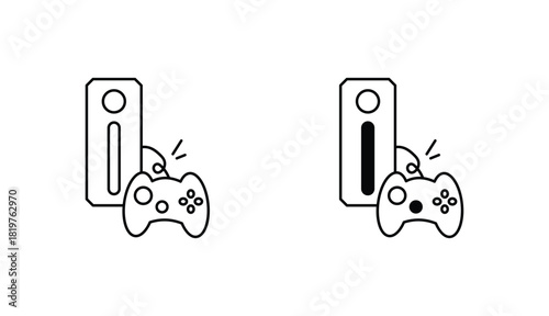 Console line icon vector stock with white background