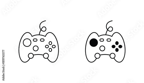 Controller line icon vector stock with white background