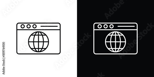 Browser icons vector template, EPS 10 for design
