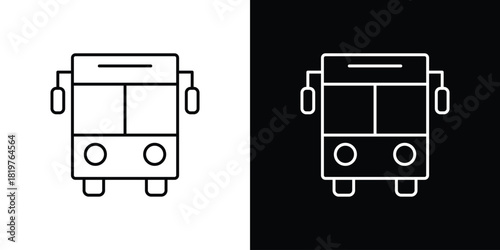 Bus icons vector template, EPS 10 for design