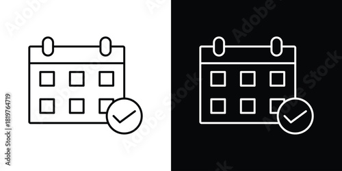 Calendar check icons vector template, EPS 10 for design